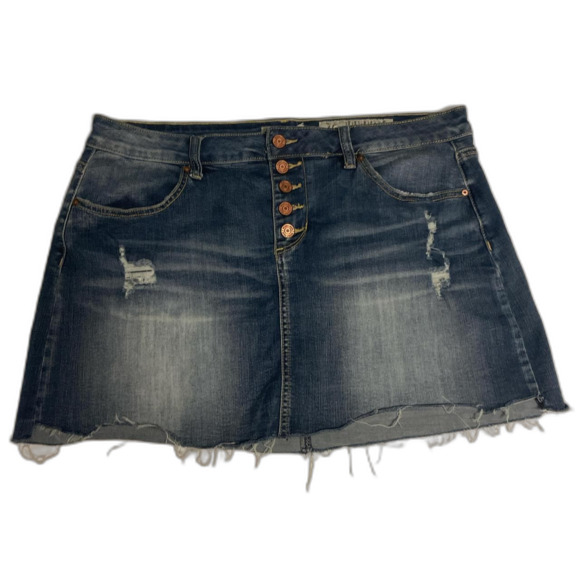 Women's Blue denim Skirt - Picture 1 of 5
